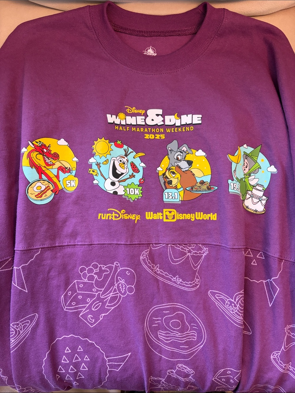 Disney Spirit Jersey - Purple Wine & Dine Half Marathon Weekend 2025 NWT